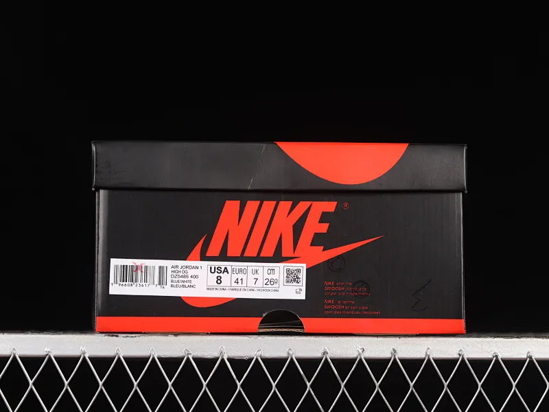 All categories Air Jordan Jordan series basketball shoes Air Jordan 1 High X version Air Jordan 1 High OG "UNC Toe" AJ1 Joe 1 black and blue toe DZ5485-400